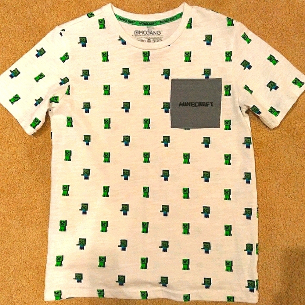 Minecraft Pattern Logo Short Sleeve Tee